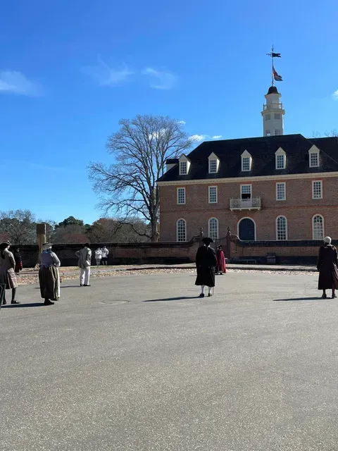 Shock of Electricity VA 250 performance in front of Colonial Williamsburg's Capitol Building