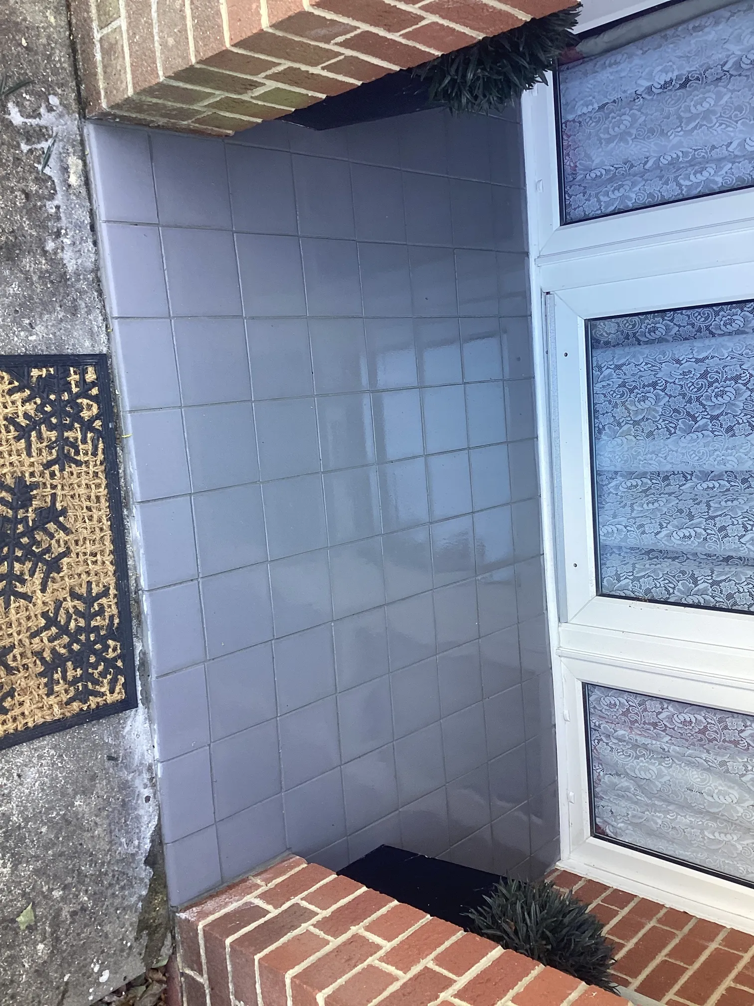 front door step non slip tiles