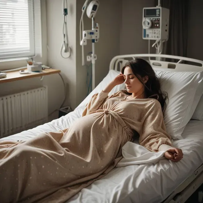 pregnancy during labor in a hospital