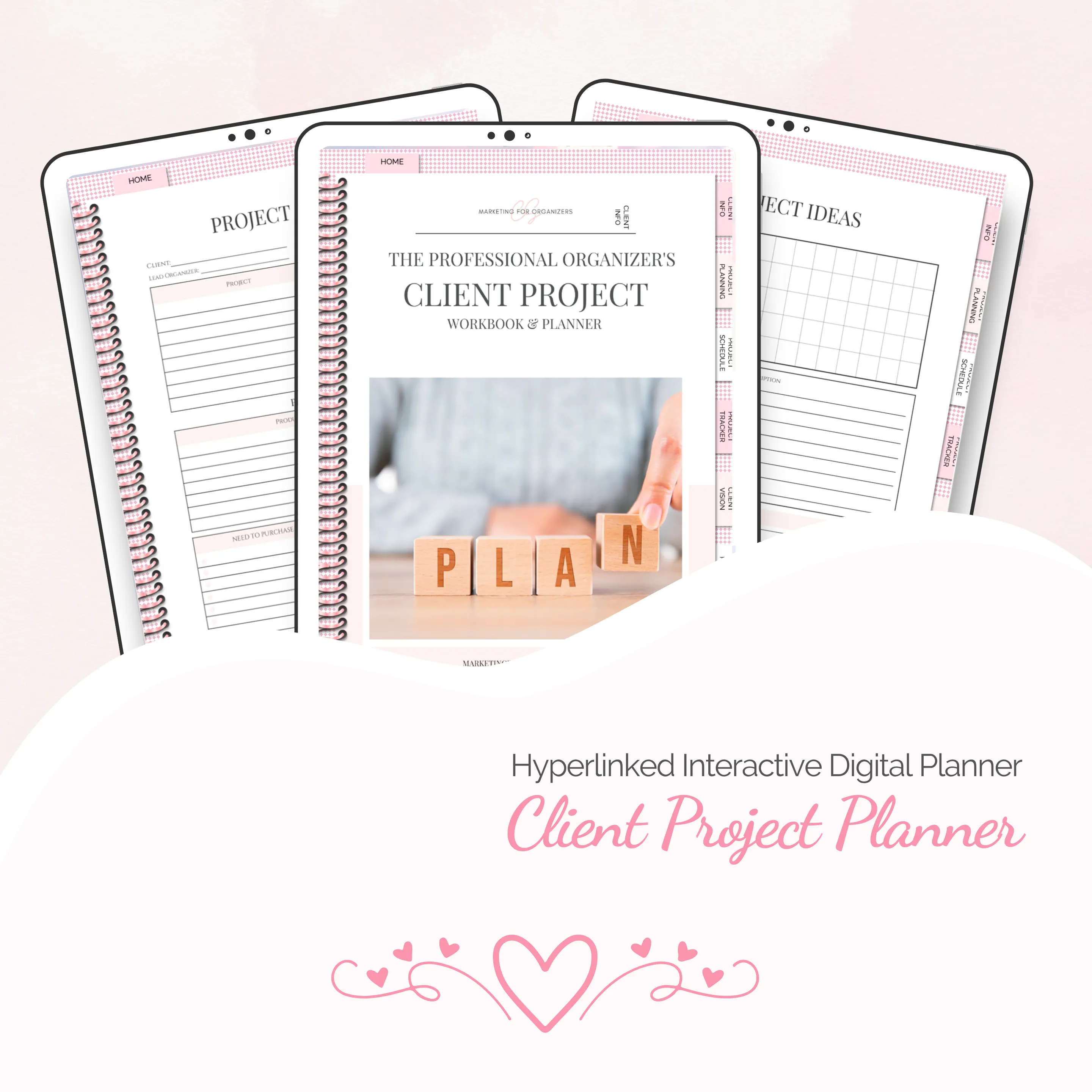 client project planner digital mockup