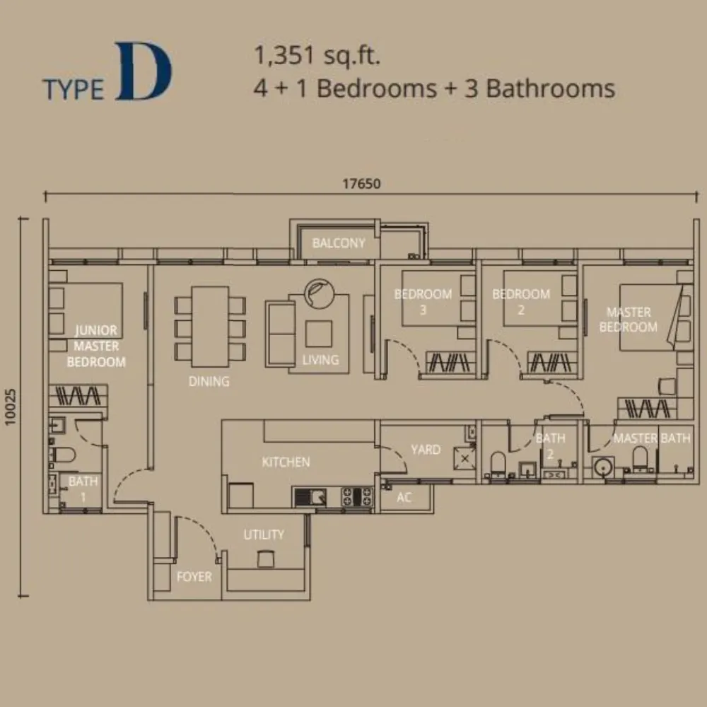 LEVIA Residence Type D Layout