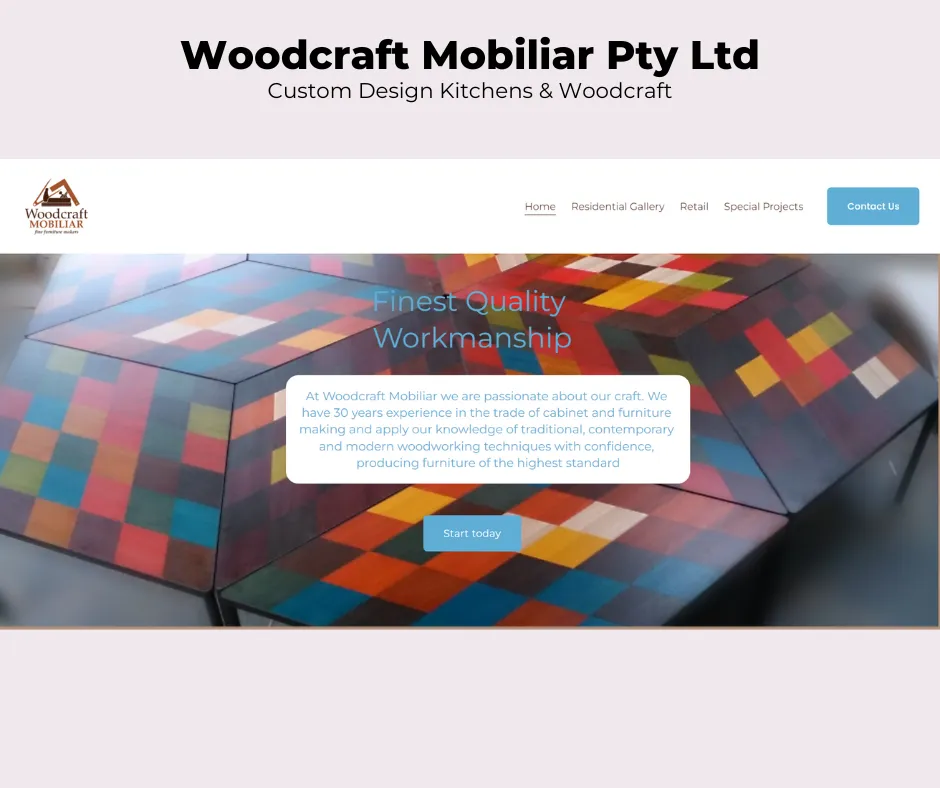 Woodcraft Mobiliar Home Page Image