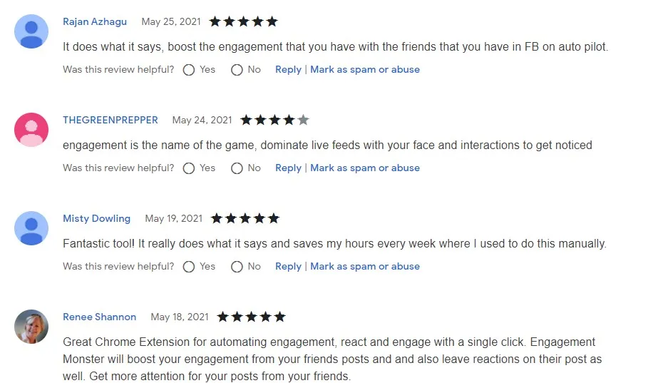 genius replies for facebook chrome extension reviews