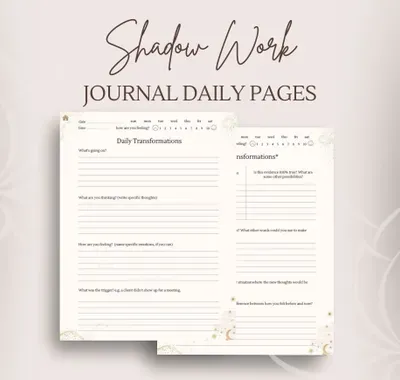 free shadow work digital journal printable pages pdf printables electronic inner child work healing writing therapy download instant gratitude planner goodnotes ipad notability workbook worksheets guide guidance