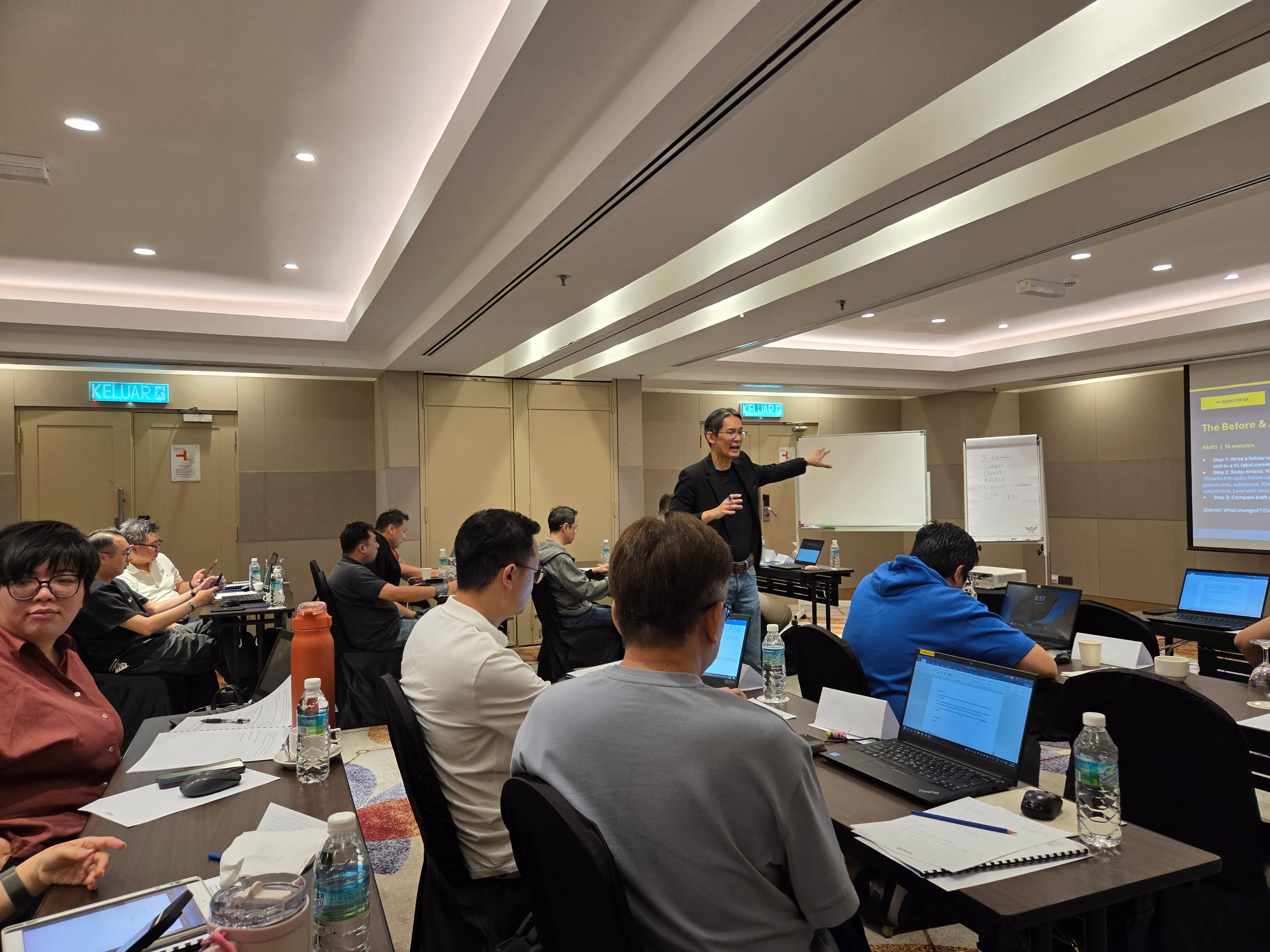 2NRich Asia AI-Powered Solutions training session in Malaysia — participants engaged in experiential learning and team activities