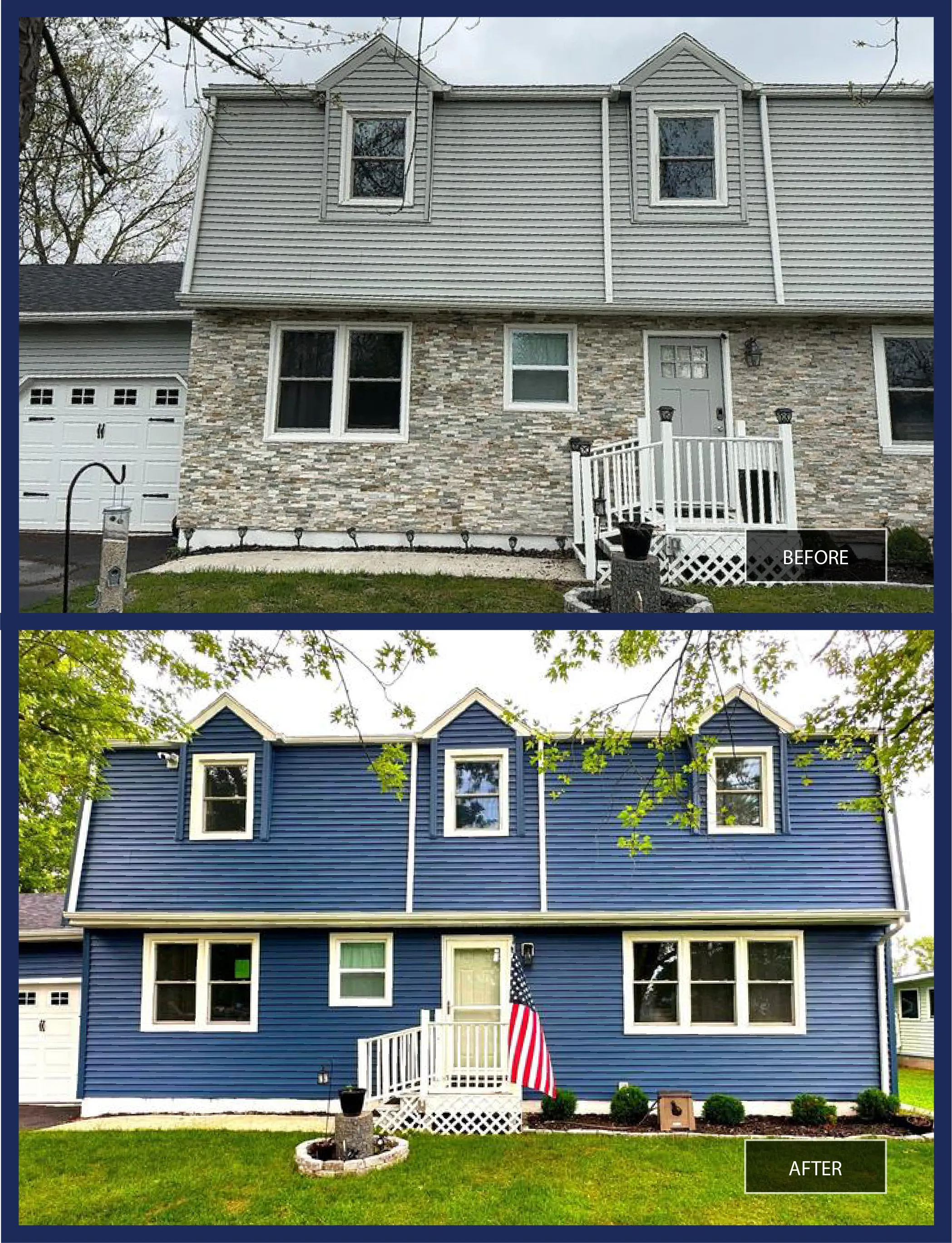 Siding-before-and-after-blue color