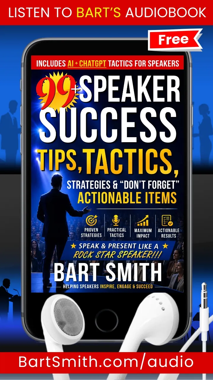 99+ Speaker Success Tips & Tactics Audiobook by Bart Smith Press Release