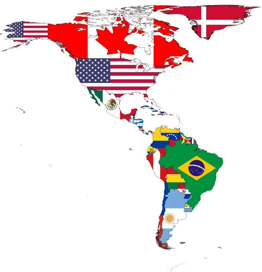 Americas map