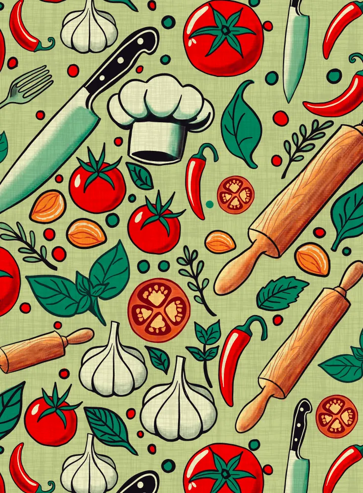 Yes Chef Culinary Delights pattern