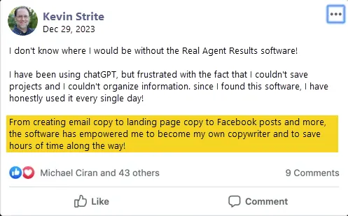 Kevin Strite Real Agent Results review