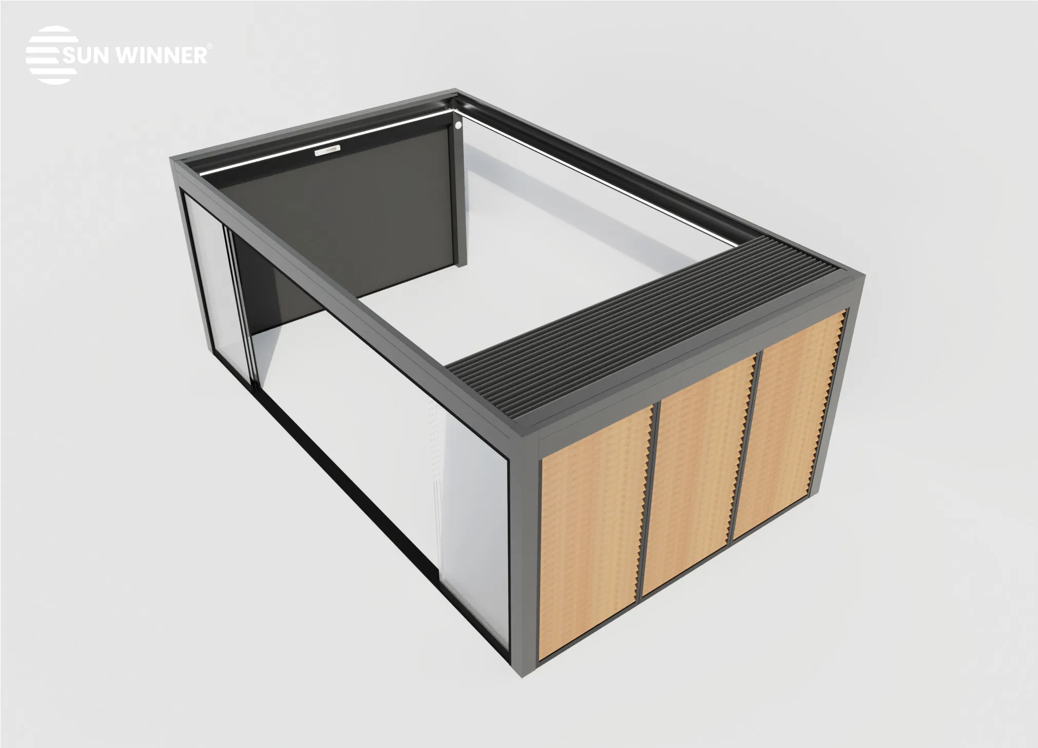 pergola z odmičnimi lamelami