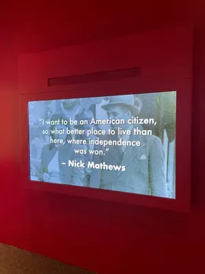 Nick Mathews quote about becoming an American citizen and living in Yorktown where American independence was won