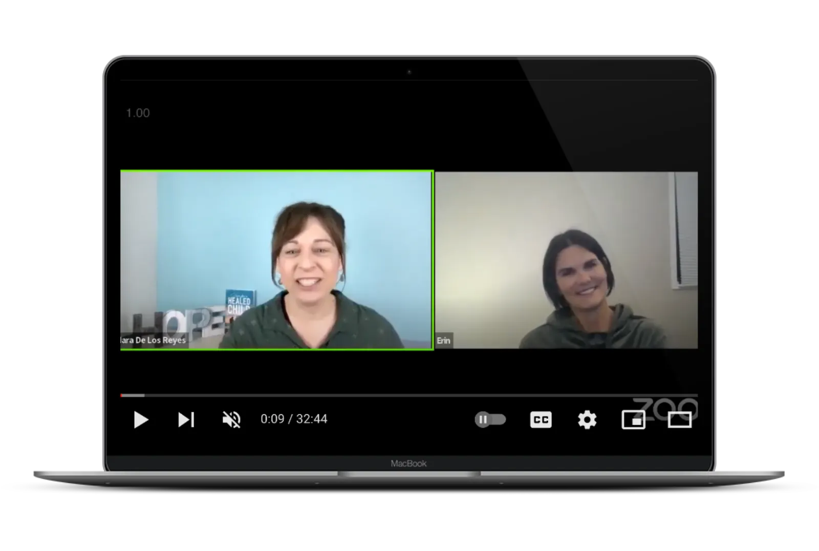 Mara De Los Reyes and Erin Morar on Zoom