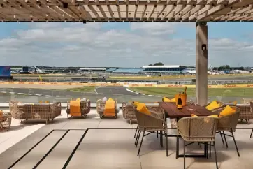 Escapade Silverstone Rooftop Terrace Views of the Silverstone Circuit