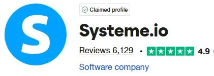 Systeme Trustpilot Rating Excellent 4.9 Stars