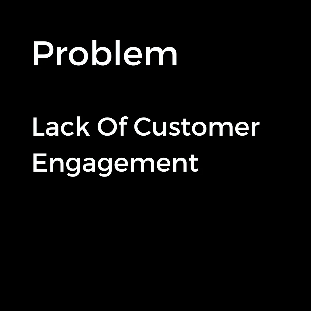 Lack of customer engagement - e-commerce problem
