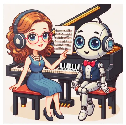 Piano Teacher Lessons wit AI Robot