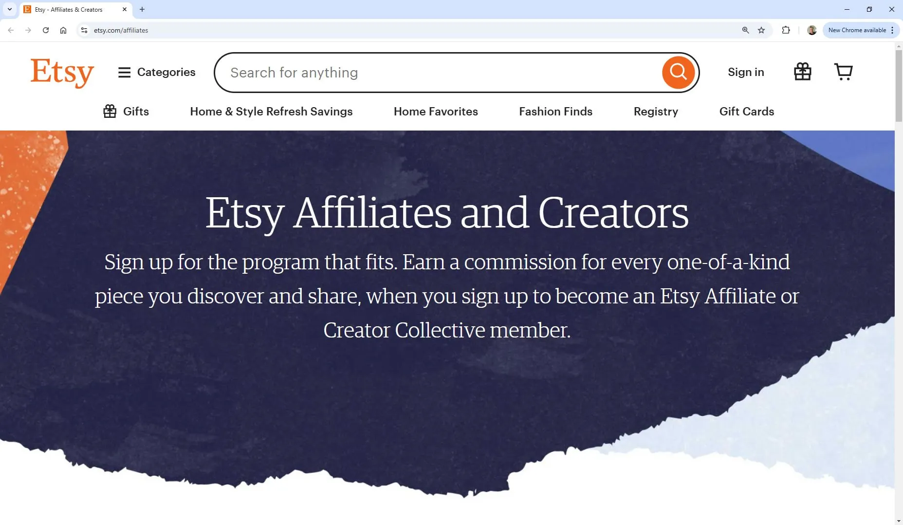 Etsy Affiliates & Creators