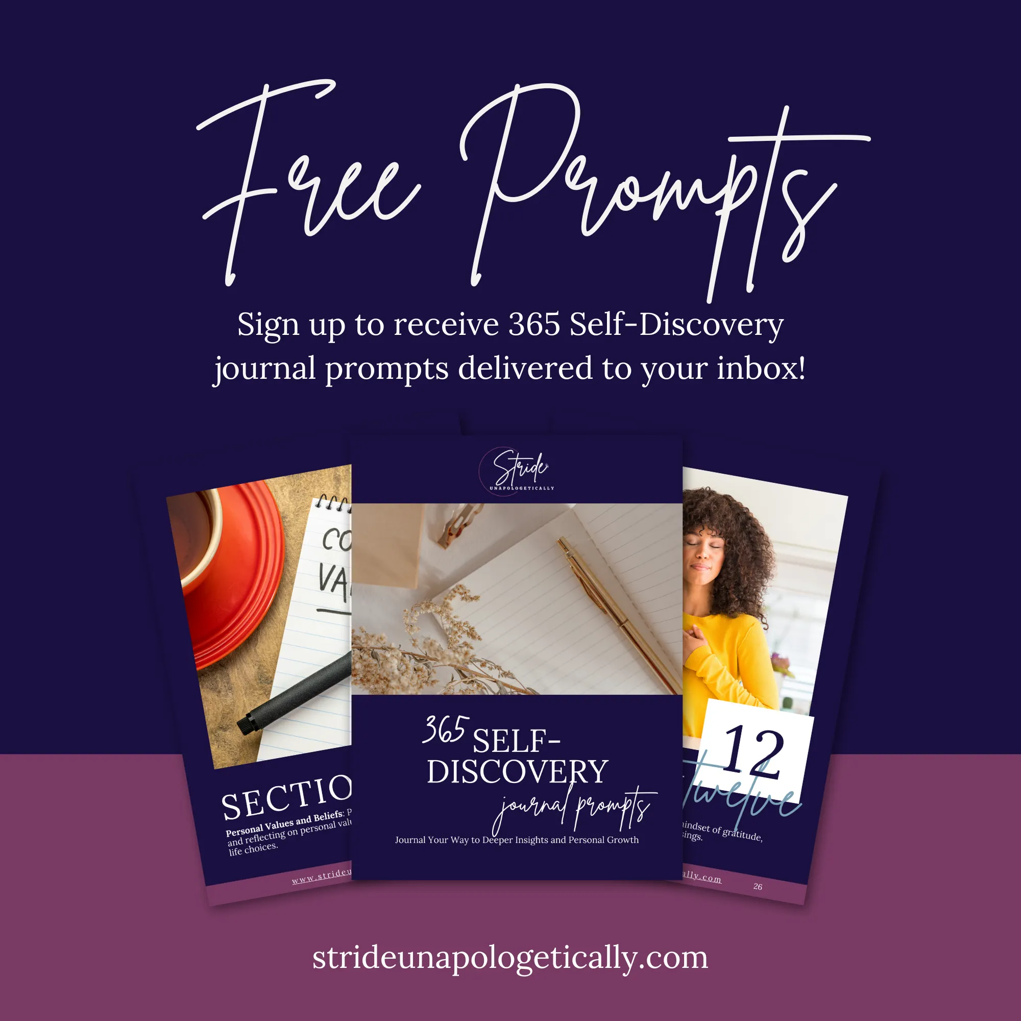 stride unapologetically journal prompt image