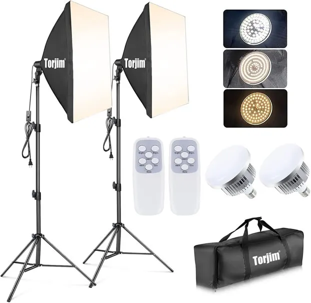 Torjim Softbox Photography Lighting Kit, 2Pcs 27