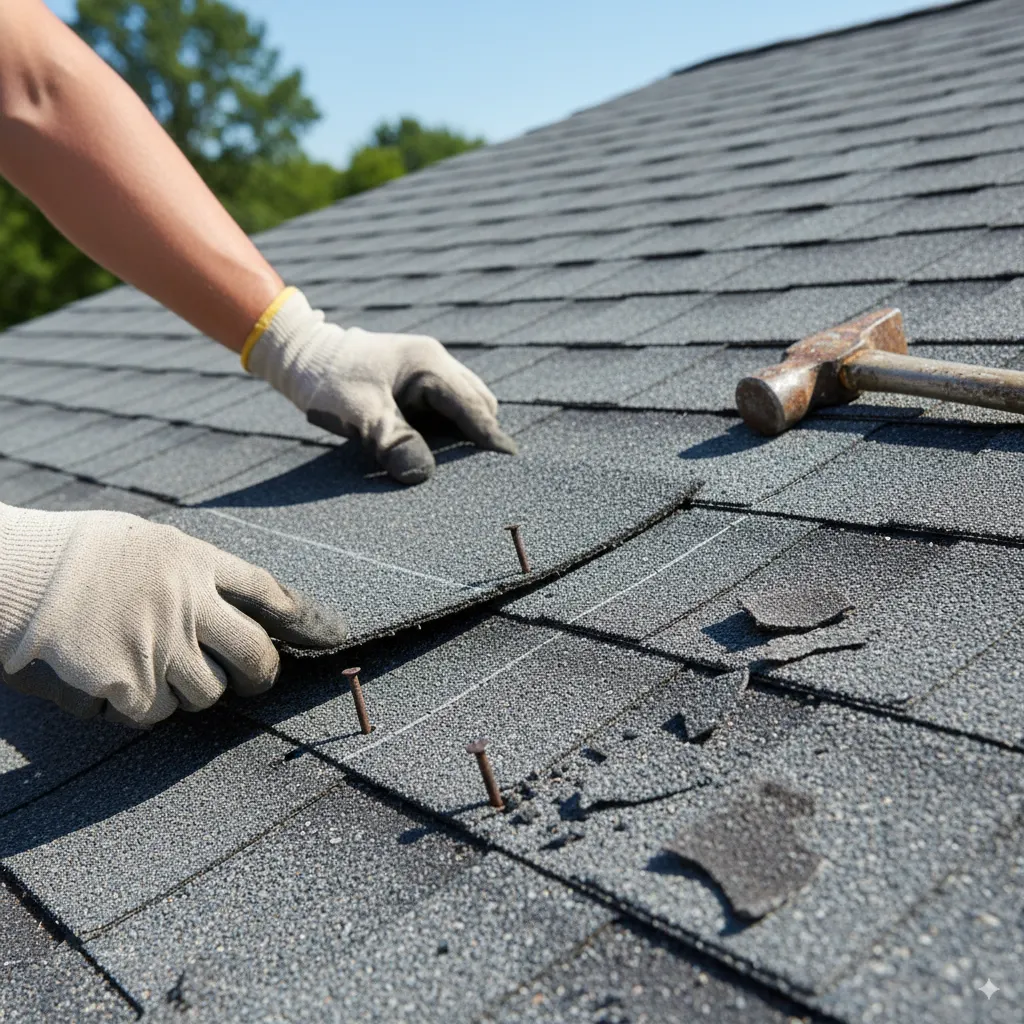 Shingle repair detail
