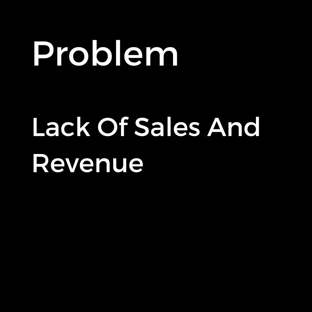 Lack of sales and revenue - e-commerce problem