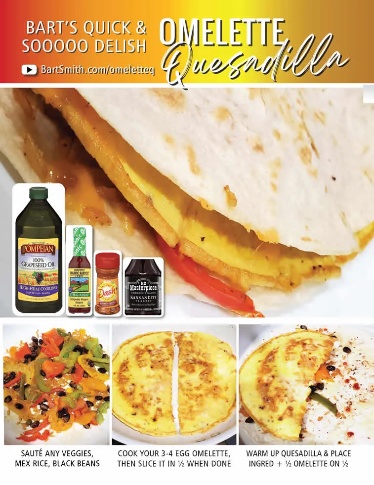 Bart Smith's Omelette Quesadilla Recipe Press Release