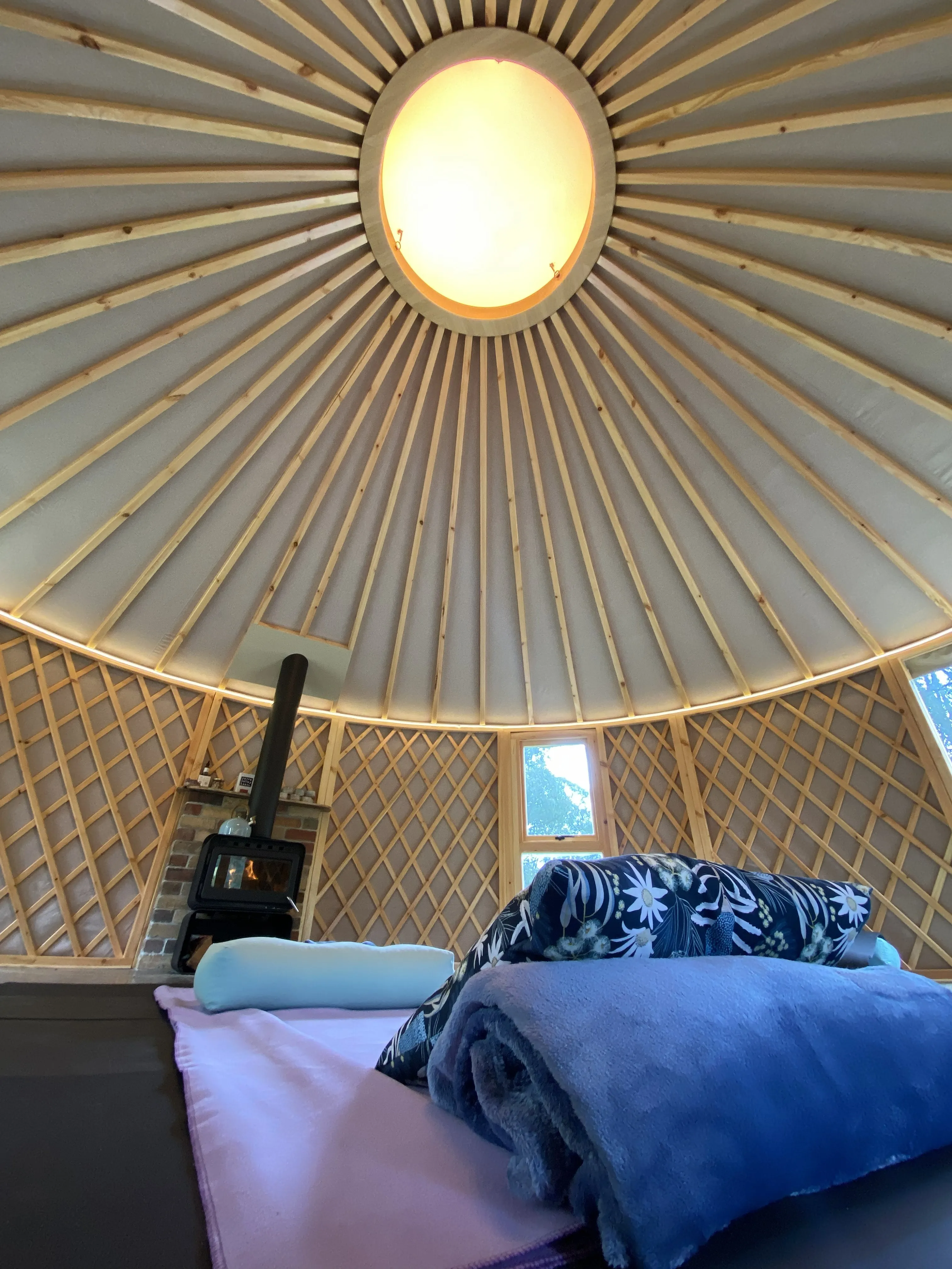Private breathwork in the yurt