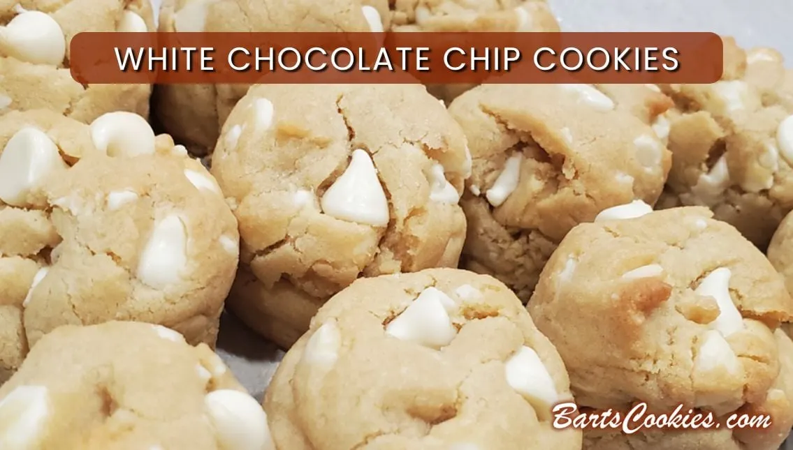 White Milk Chocolate Chip Cookies by BartsCookies.com