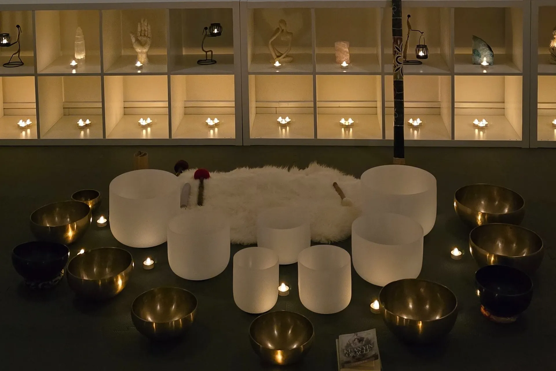 Sound healing session using vibration and breath to support deep relaxation and nervous system balance