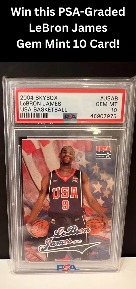psa-graded gem mint 10 lebron james giveaway