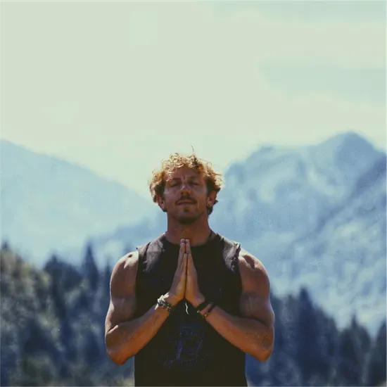 man, meditation and mountains
