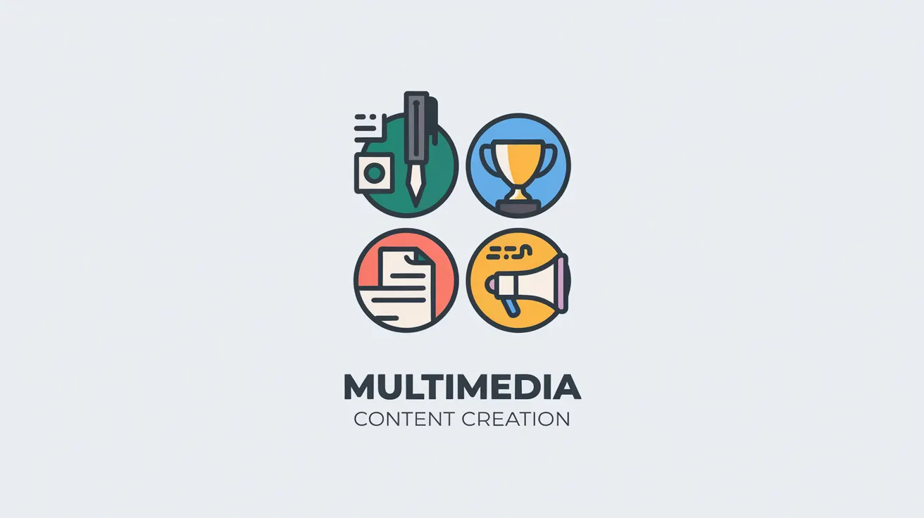 Icons to illustrate multimedia content