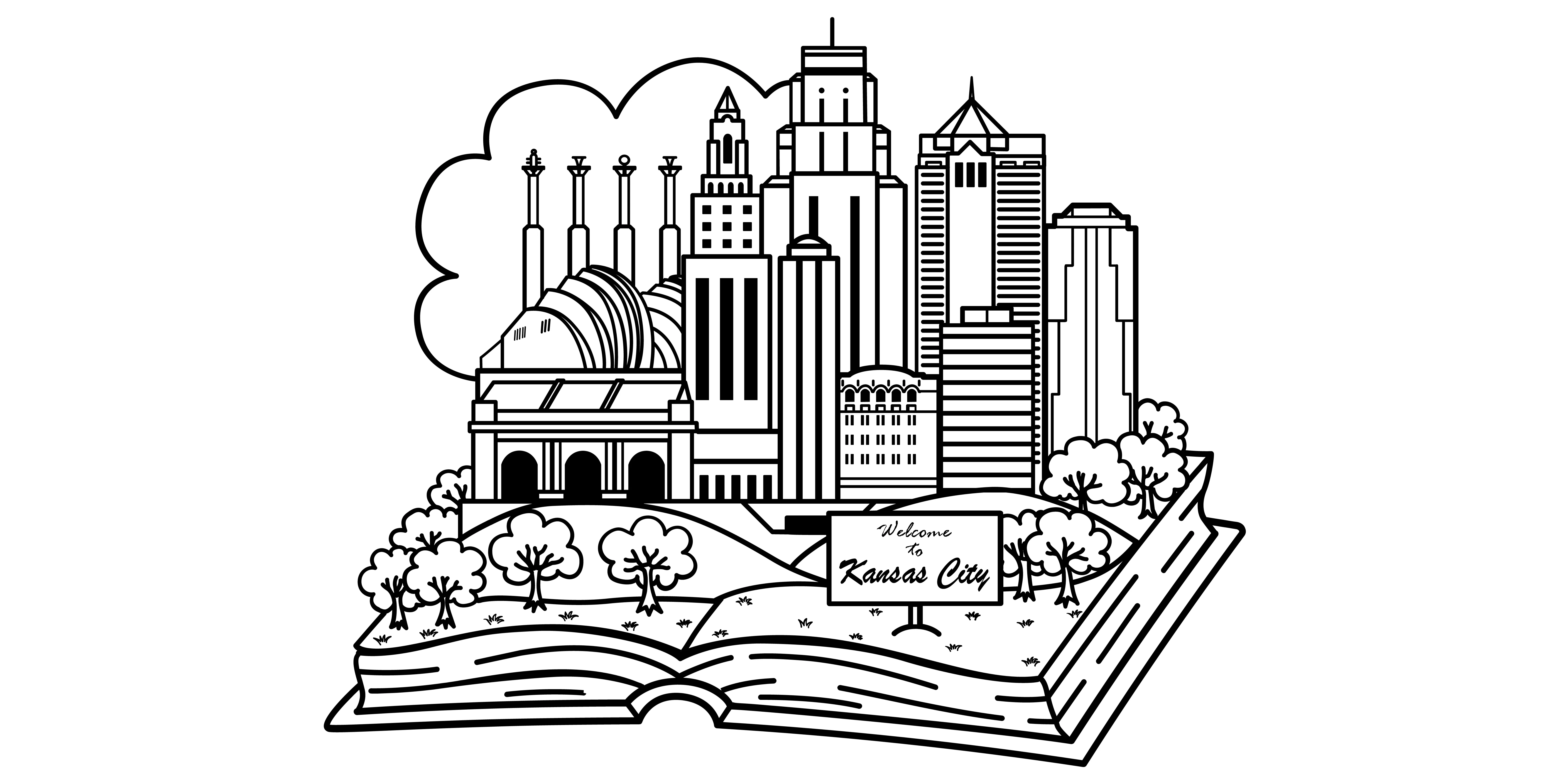 Drawing of Kansas City Landmarks
