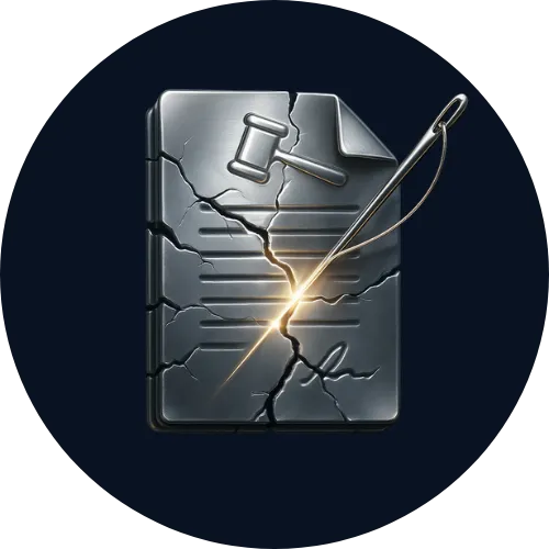 Documento com rachaduras