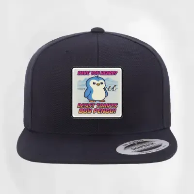 Resist Tariffs Buy PENGU flat patch hat