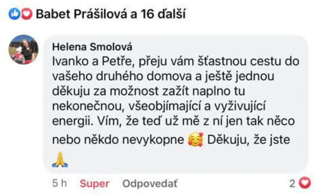 Referencia Prána Československo Helena Smolová