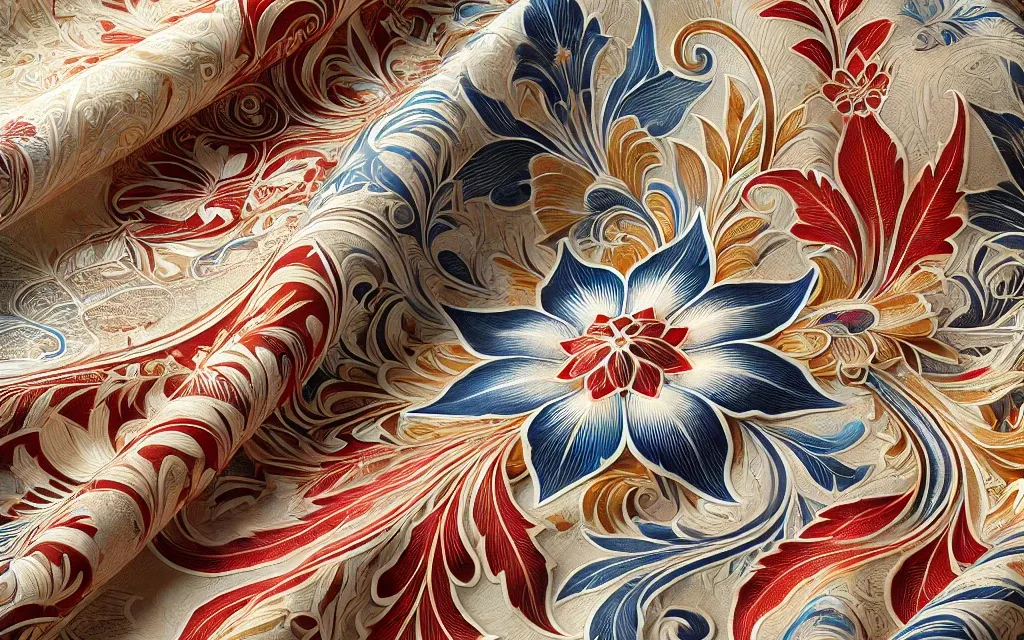 High-quality Batik fabric with vibrant patterns, symbolizing premium craftsmanship.