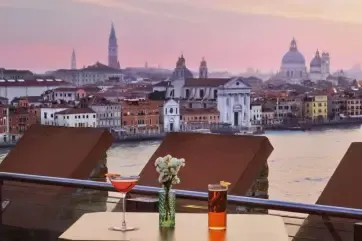 Hilton Molino Stucky Venice Rooftop Bar Views