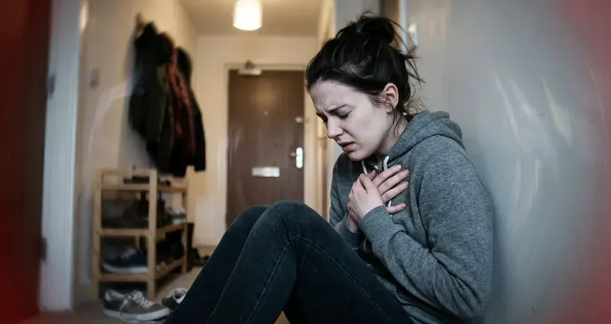 Illustration representing the physical sensations experienced during a panic attack.