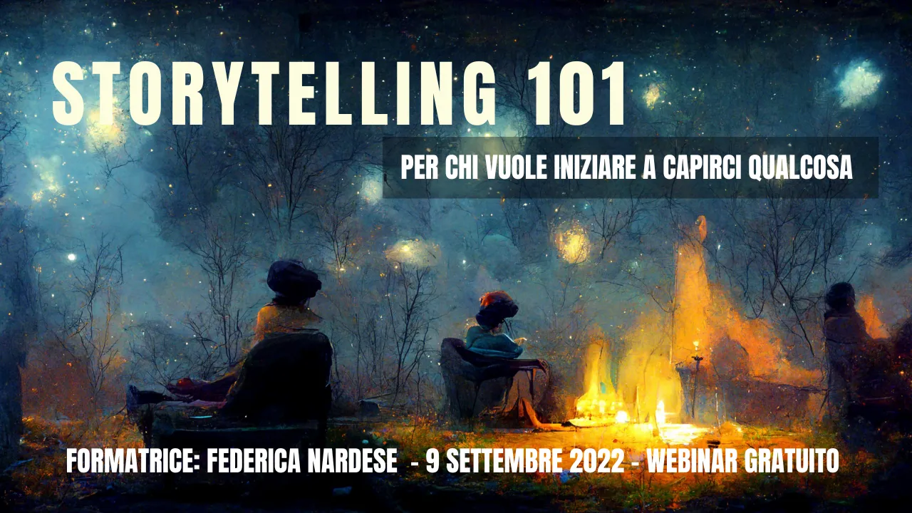 storytelling 101 evento online gratuito con Federica Nardese formatrice e consulente di digital personal branding