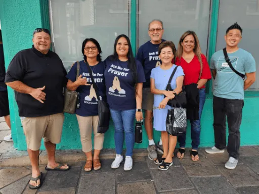 Group photo outside River of LIfe Monday August 14 2023 512x384 c