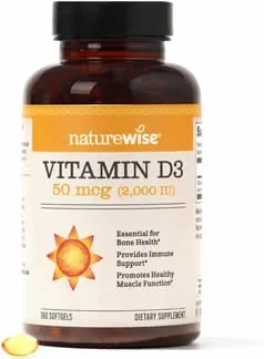  NatureWise Vitamin D3 2000iu (50 mcg) Healthy Muscle Function