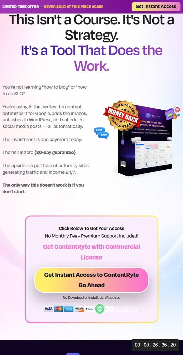 ContentRyte Review OTO Demo Bonuses Upsells OTOs Pricing Walkthrough-32-This Isn't a Course. It's Not a Strategy-it is a tool that does the work