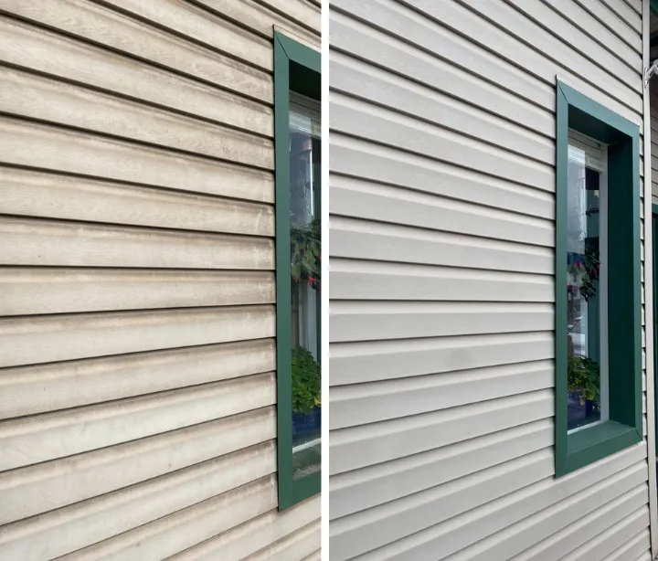 Home siding before and after