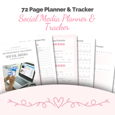 pink mockup for social media planner
