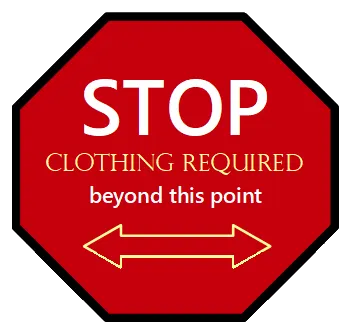 Clothing Required Sign