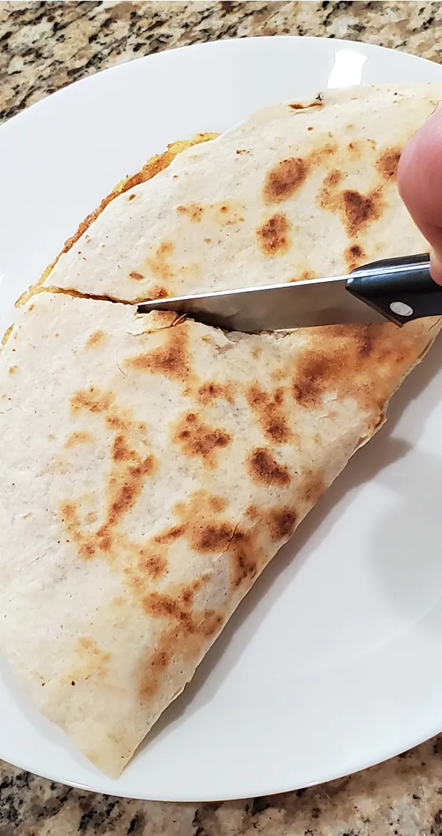 Cut Your Quesadilla In Half To Make Bart Smith's Quick & So Delish 