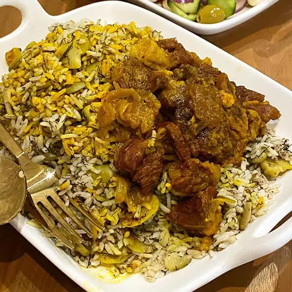 Baghali polo ba Goosht