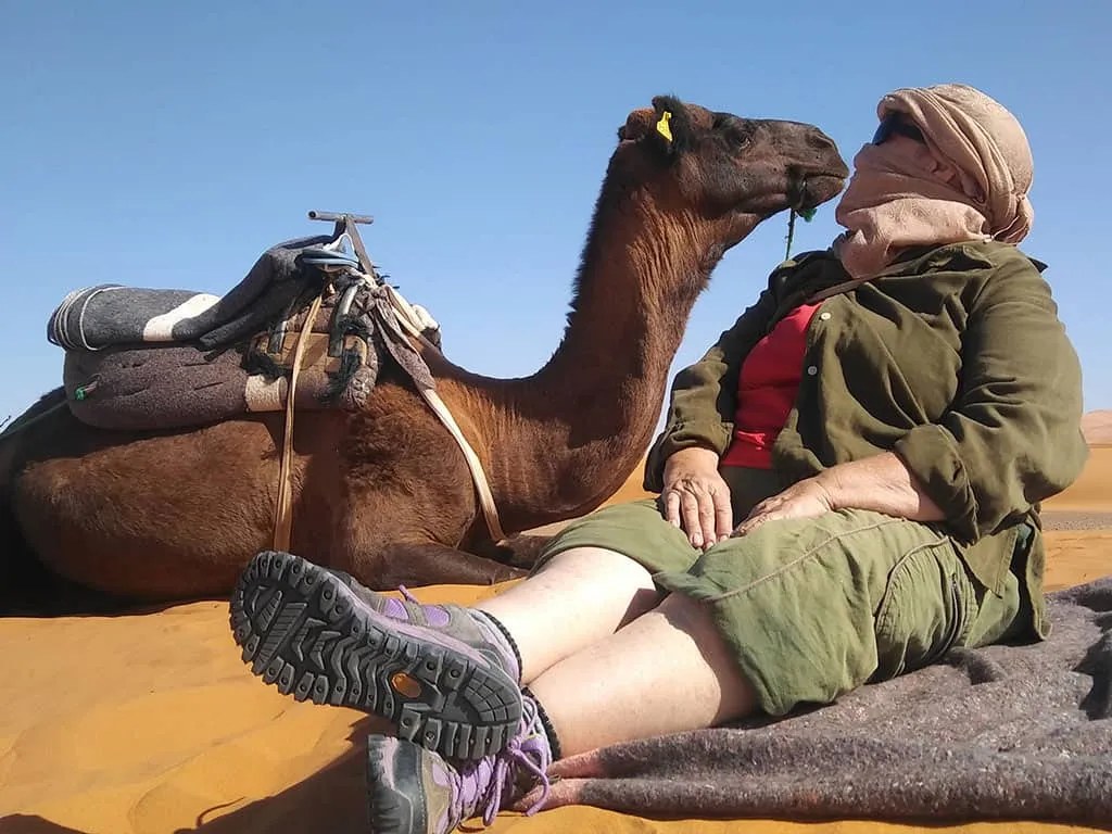 Image of Dusty with a camel